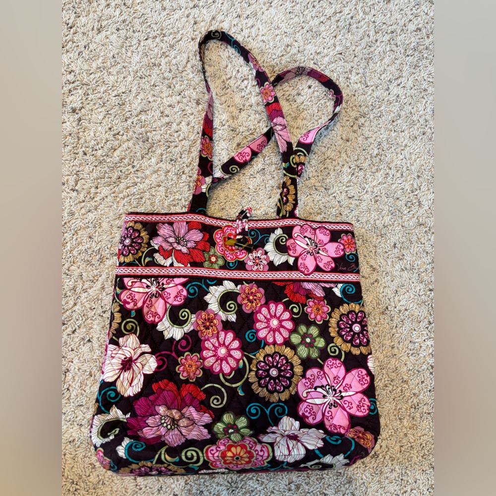 Vera Bradley Vintage Floral Tote Bag with Shoulder Strap
